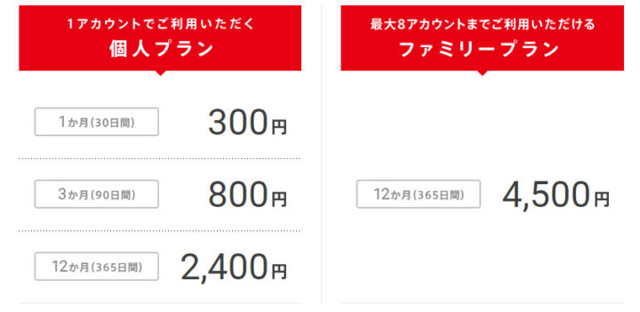 Nintendo Switch Online ファミリープラン は12ヶ月 4 500円 Switch速報